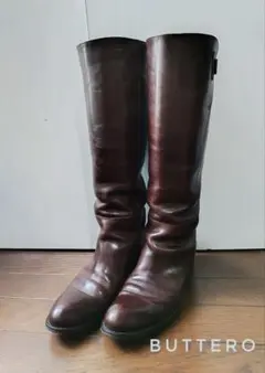 38 SARTORE シングルベルト　ロングブーツ　ブラウン　レザー　24.5 38 SARTORE シングルベルト ロングブーツ ブラウン レザー 24.5 - メルカリ