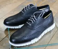 新品未使用 cole haanゼログランド レザーシューズ黒×白9.5 27cm