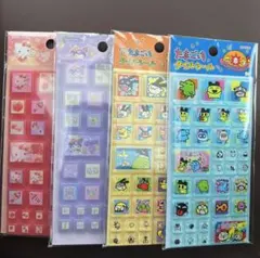 【12時間以内/匿名】セブンイレブン タイルシール ４種類 たまごっち サンリオ