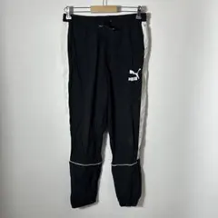 古着 PUMA ジャージパンツ 黒/白 Mサイズ