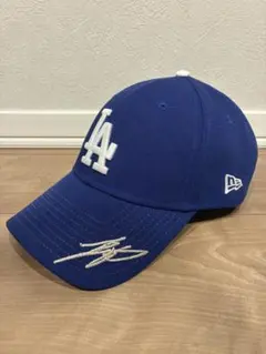 ニューエラ　大谷翔平　ドジャース　ベースボールキャップ サイン刺繍入り