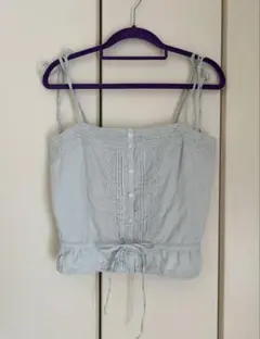 Brandy Melville コットン レース リボン キャミソール