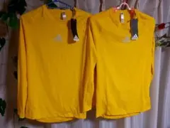 ✨未使用タグ付き✨ アディダス 黄色インナーシャツ２枚セット♪ Mアンダーシャツ