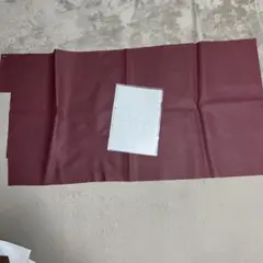 合皮生地 ワインレッド 裏地白