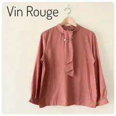 美品‼Vin Rougeレディース　ボウタイテロテロブラウス ブローチ付　Fのサムネイル