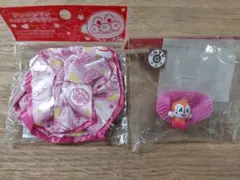 アンパンマン　シュシュ　ドキンちゃんヘアゴム　セット　ピンク