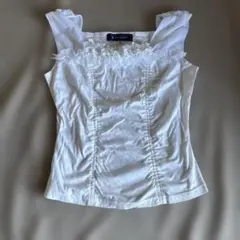 M's Gracy フリル付きノースリーブトップス