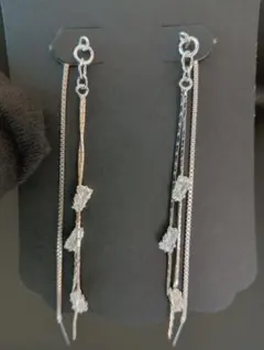 新品♥ゴージャス揺れるロングアメリカンピアス15cm　SV925