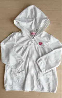 ミキハウス　HB ホワイト パーカー 90