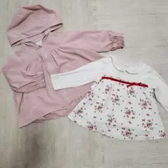 センスオブワンダー☆いちごチュニック&リバティパーカー☆90