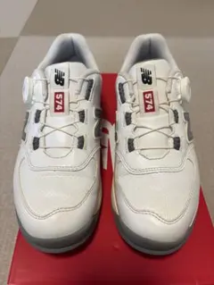 New Balance 574 ゴルフシューズ ホワイト/グレー　23.5cm