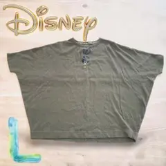 Disney ミッキー 半袖Tシャツ レディースL モスグレー