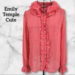 美品 Emily Temple cute ラメ ドット柄 フリル シアーブラウスのサムネイル