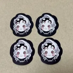 鬼滅の刃　原画展　フレークシール　無惨　4点