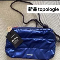新品トポロジー　topologie ボトルサコッシュ ラージ　メタリックブルーのサムネイル