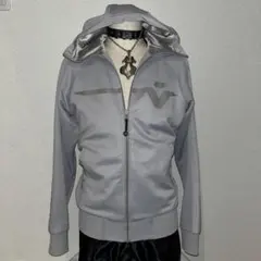 55DSL グレー フルジップ パーカー Sサイズ