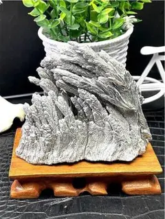メノウ ジオード（晶洞）ベース 鉱山採掘シーンのヴィンテージジオラマ 