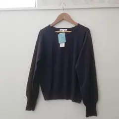 未使用タグ付き GLOBAL WORK スッキレイ ネイビー ニット 紺色