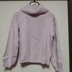 CECIL Mc BEE 薄紫 タートルネック ニット