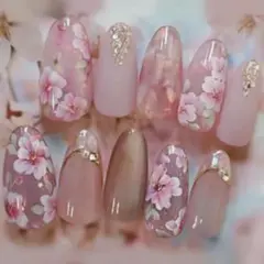 【匿名配送】可愛い♡ 花柄ネイルチップセット