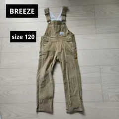 ●BREEZE●1.2回着用　バックリボンポケットコーデュロイオーバーオール