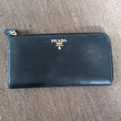 PRADA ブラック サフィアーノレザー 長財布 - メルカリ