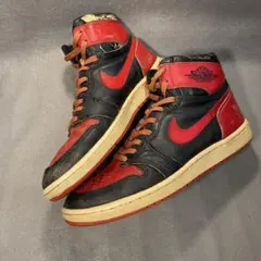 850709 ナイキ ジョーダン1 黒赤 オリジナル 1985年製 29cm