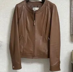 近年モデル 羊革L】メンズメルローズ ライダースジャケット ベージュ W