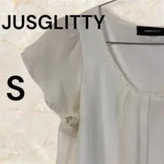JUSGLITTY ホワイト 半袖　トップス S ジャスグリッティー　カットソー