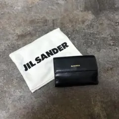 JIL SANDER 二つ折り財布 黒 がま口 - メルカリ