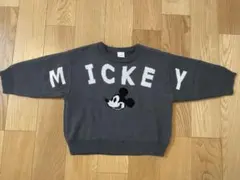 ミッキーマウス ニットセーター 90cm グレー　futafuta