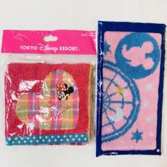 【新品】ディズニーミッキー・ミニー　ミニタオル2枚セット