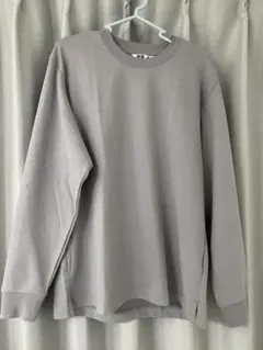 エアリズムコットンクルーネックTシャツ　ライトパープル　M