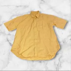【RALPH ETON】半袖シャツ　ギンガムチェック　Lサイズ　イエローのサムネイル