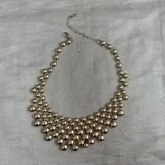 ゴールドビーズネックレス 51+10cm