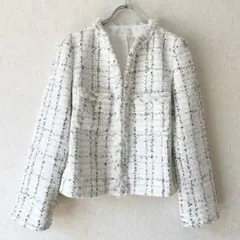 ANAYI♡MALHIA KENT♡ノーカラーツイードジャケット 38 - メルカリ
