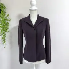 a909　ミッシェルクラン　テーラードジャケット　サイズ38(M)　黒　日本製