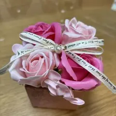 お値引き！かわいい　シャボンフラワー ピンクバラ