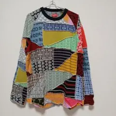 【新品】レア　Supreme　シュプリーム パッチワーク ジャカード 長袖シャツ