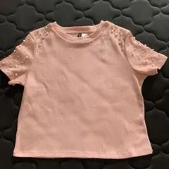 H&M ピンクリブ編みブラウザM