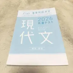 進研学参　共通テスト対策　実力養成　重要問題演習　2026 現代文　解答解説
