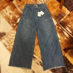 最終価格新品GRL ワイドレッグデニム Sサイズ