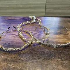 エレガント パール ビジュー ヘアバンド