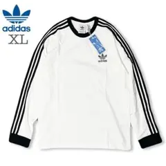 新品 adidas XL ホワイト 長袖 カットソー Tシャツ