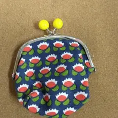 花柄がま口コインケース