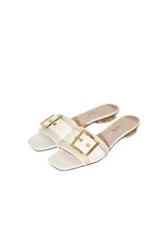 Square Buckle Mules [36] whiteのサムネイル