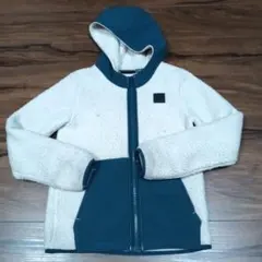 フリースジャケット Lサイズ ホワイト/ネイビー