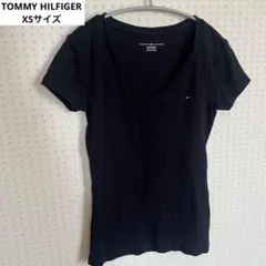 トミーヒルフィガー Vネック 半袖Tシャツ ブラック XS