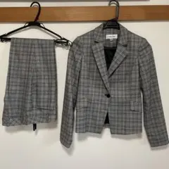 Calvin Klein パンツスーツ上下 グレー・チェック