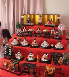 Mataro Kimekomi Hina Doll 雛人形真多呂15pc Setのサムネイル